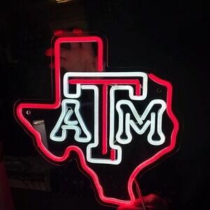 Make It Glow Texas A&M Aggies Neon Sign — Led Red, White — USB Powered